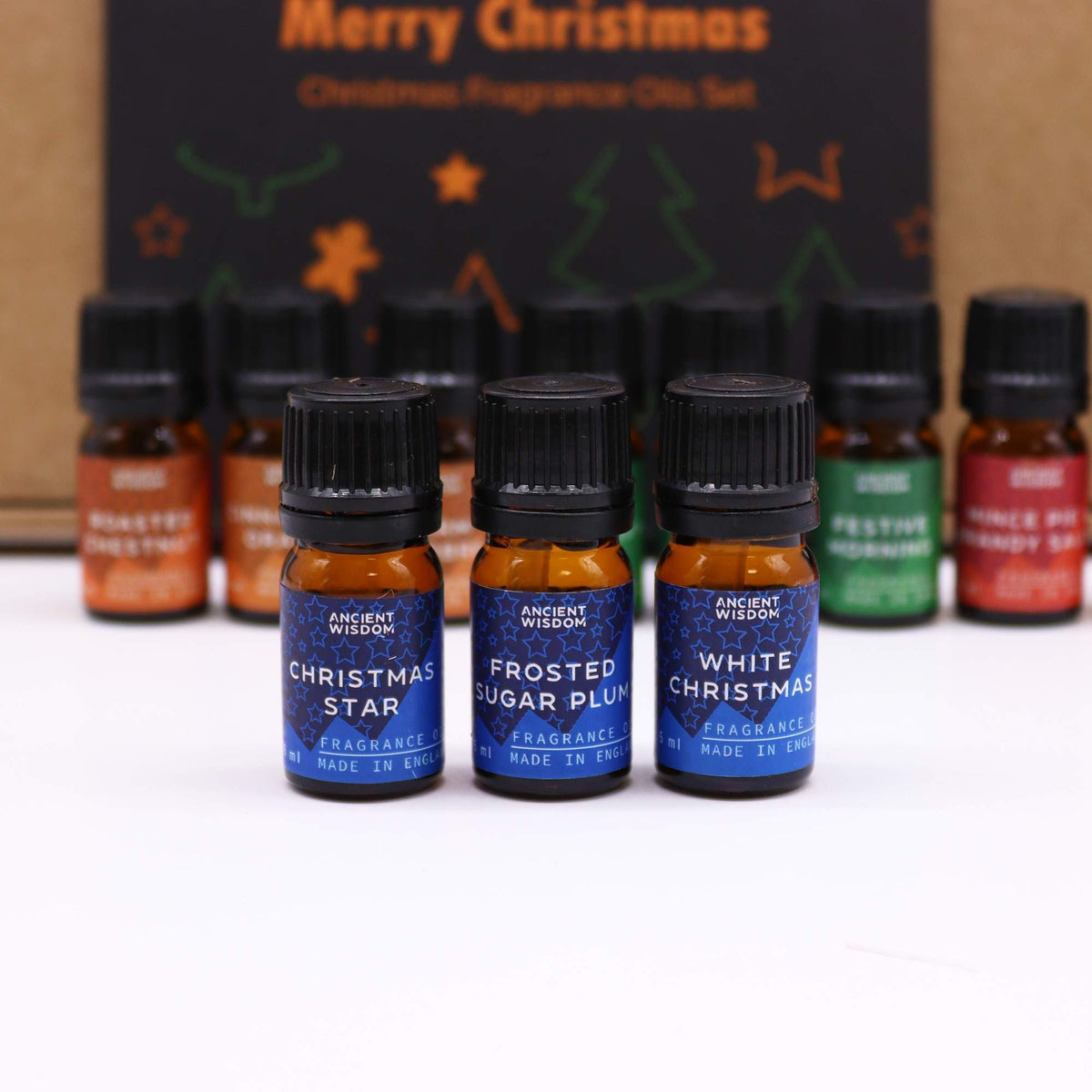 Set di 12 oli profumati natalizi "Delizie di Natale"