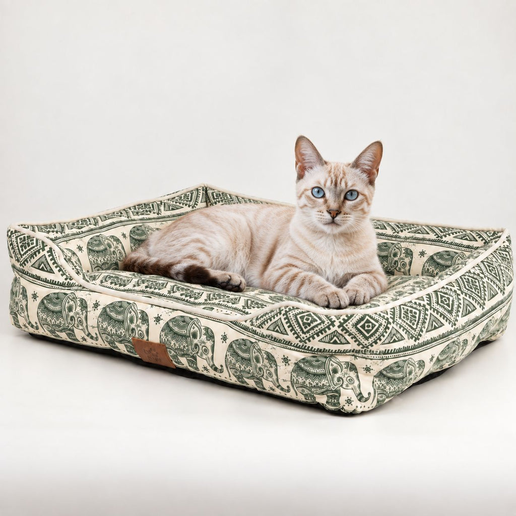 Cuccia Lucky Elephant verde – 60 × 50 × 14 cm