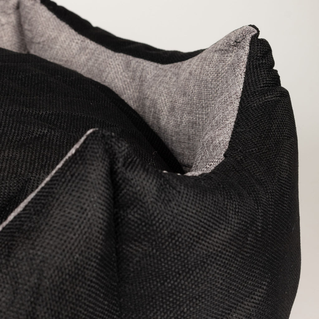 Cuccia a corona Royal nera e grigia – grande, 60 × 60 × 26 cm