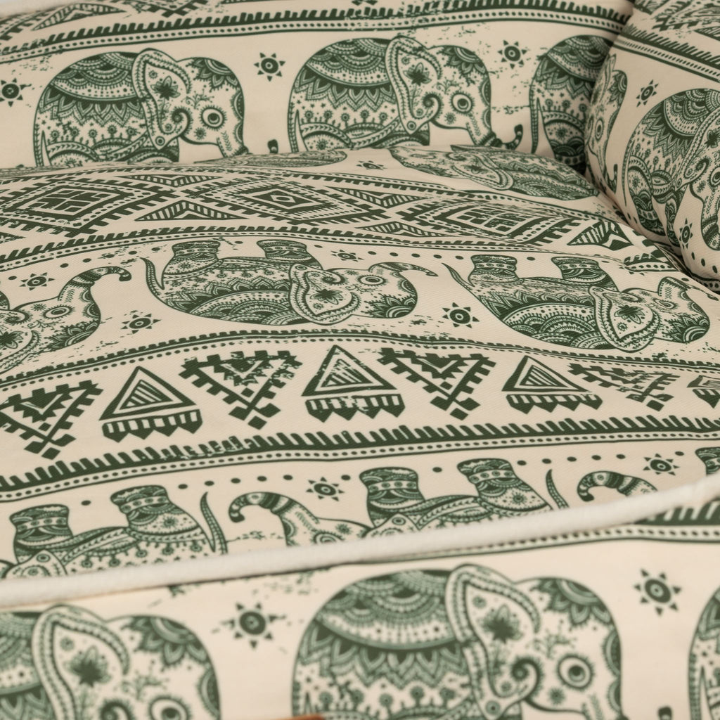 Cuccia Lucky Elephant verde – 60 × 50 × 14 cm