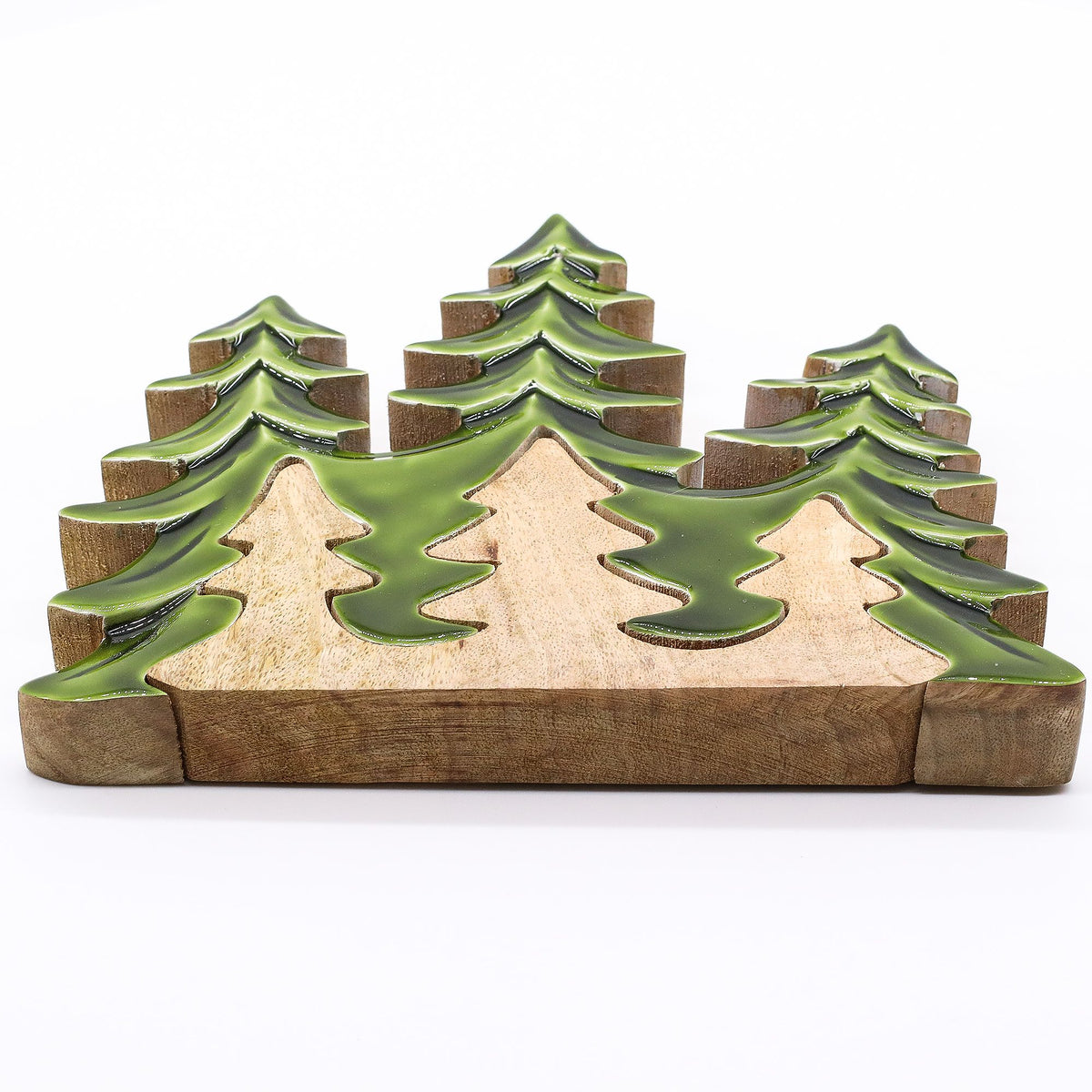 Decorazione 3D in legno "Tre alberi" – 20 x 23 cm