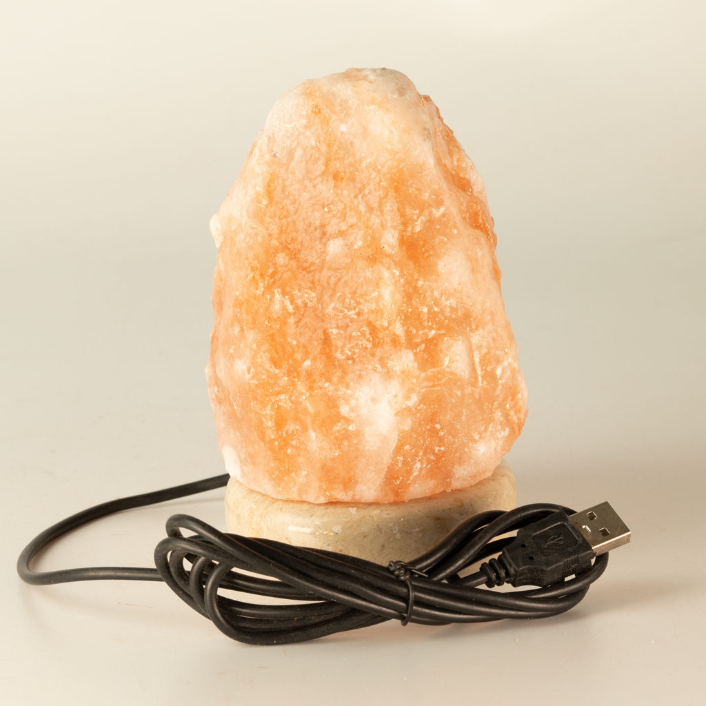 Lampada di sale dell'Himalaya USB – 11,5 cm, luce multicolore