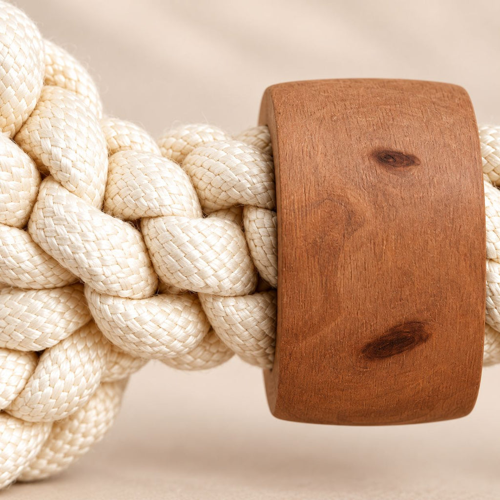 Osso in corda e legno di caffè "Power Knot"