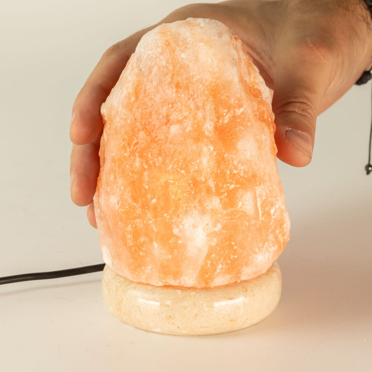 Lampada di sale dell'Himalaya USB – 11,5 cm, luce multicolore