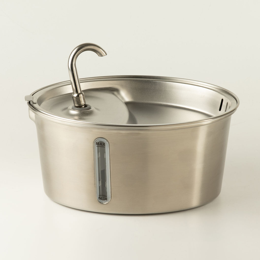 Fontanella elettrica per animali in acciaio inox – 2,5 litri, USB