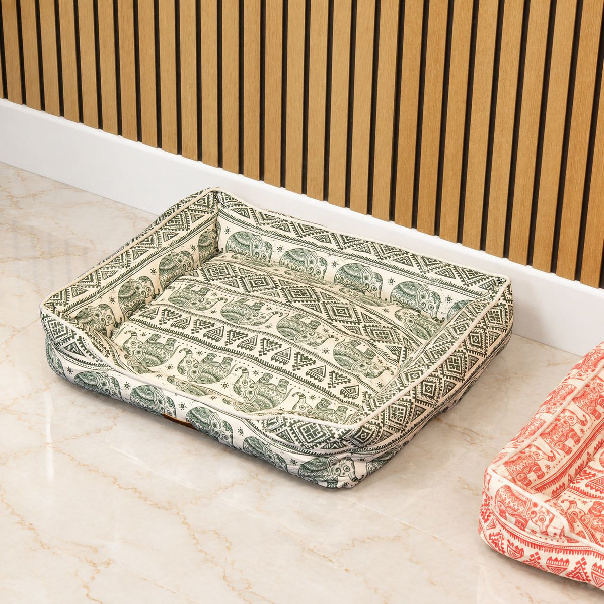 Cuccia Lucky Elephant verde – 60 × 50 × 14 cm