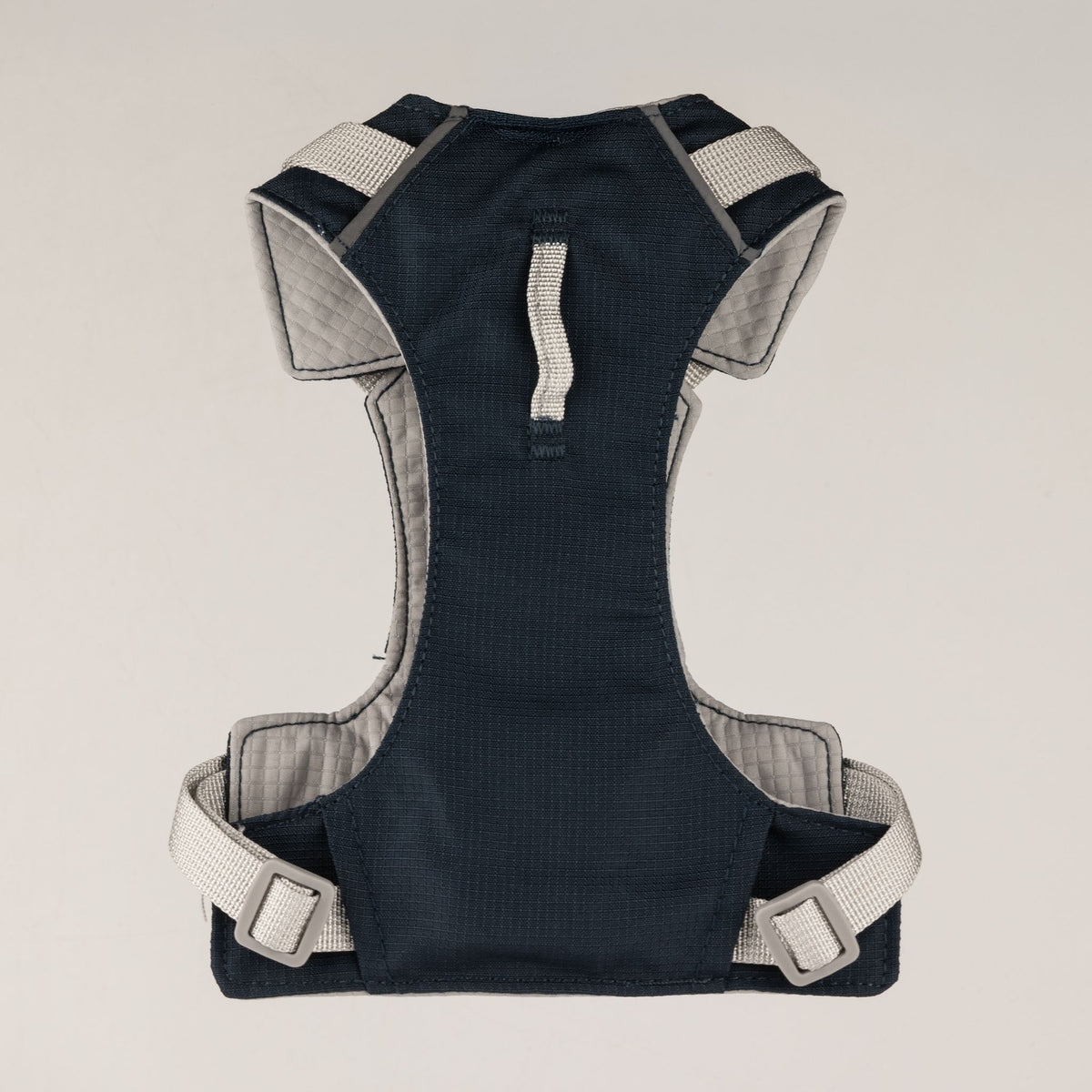 Pettorina Guardian grigio roccia con ciondolo in ossidiana nera – taglia S (4–8 kg)