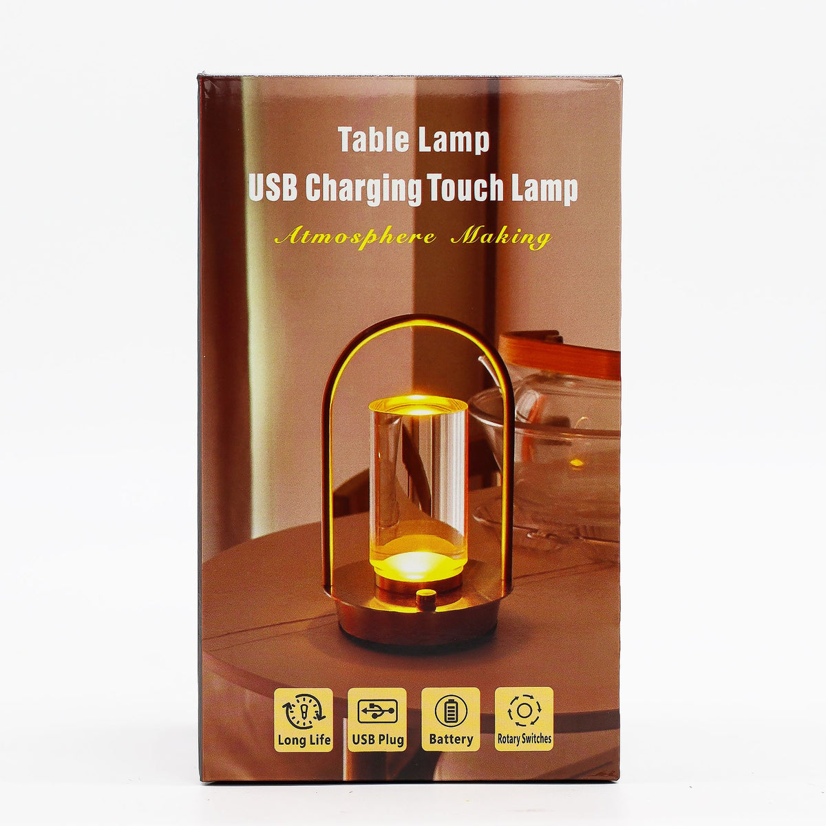 Lampada touch "Lanterna di Cristallo" ricaricabile USB-C