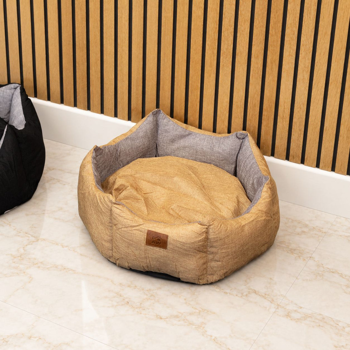 Cuccia a corona Royal sabbia e grigio – media, 50 × 50 × 26 cm