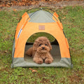 Cuccia a tenda verde e arancione – 48 × 48 × 40 cm