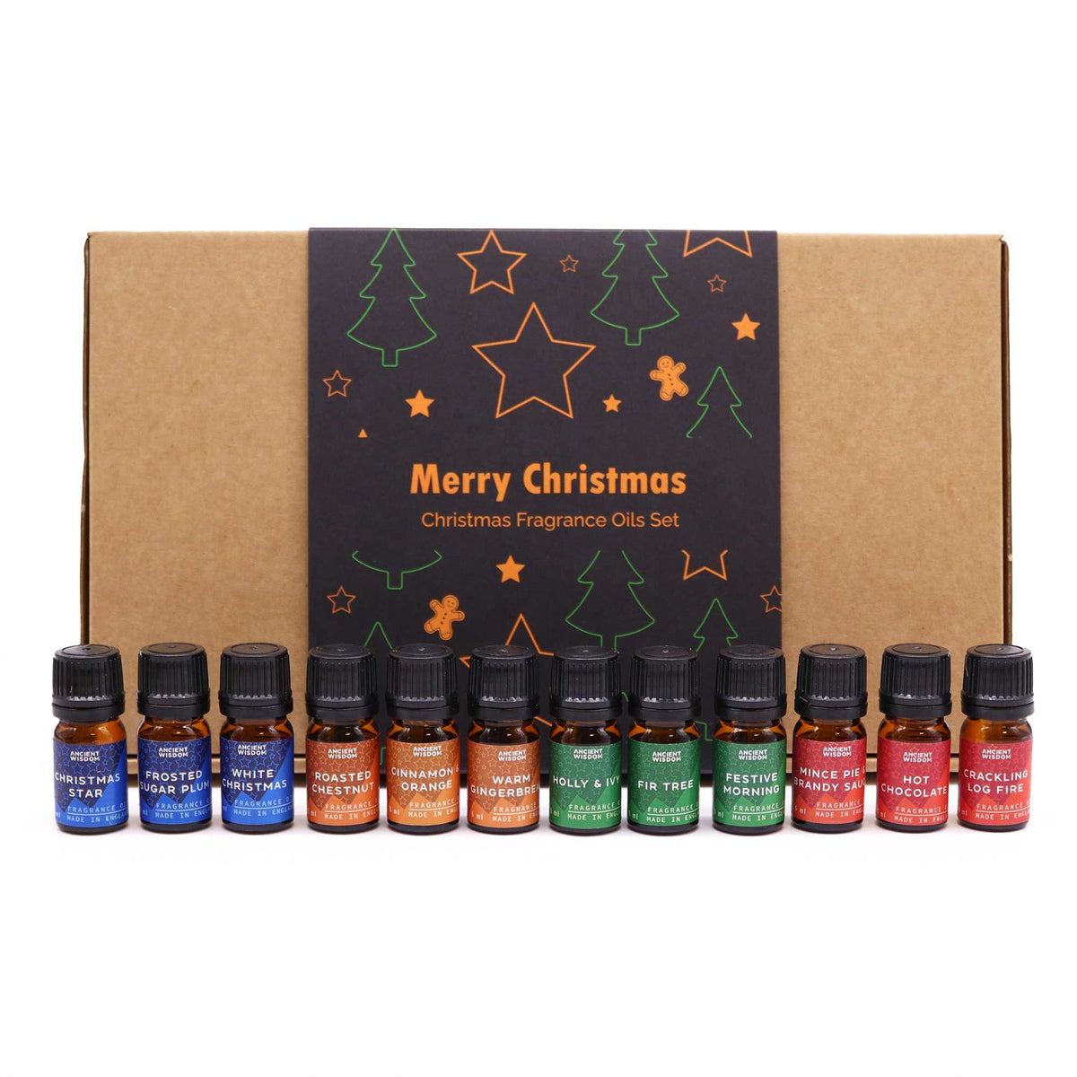 Set di 12 oli profumati natalizi "Delizie di Natale"