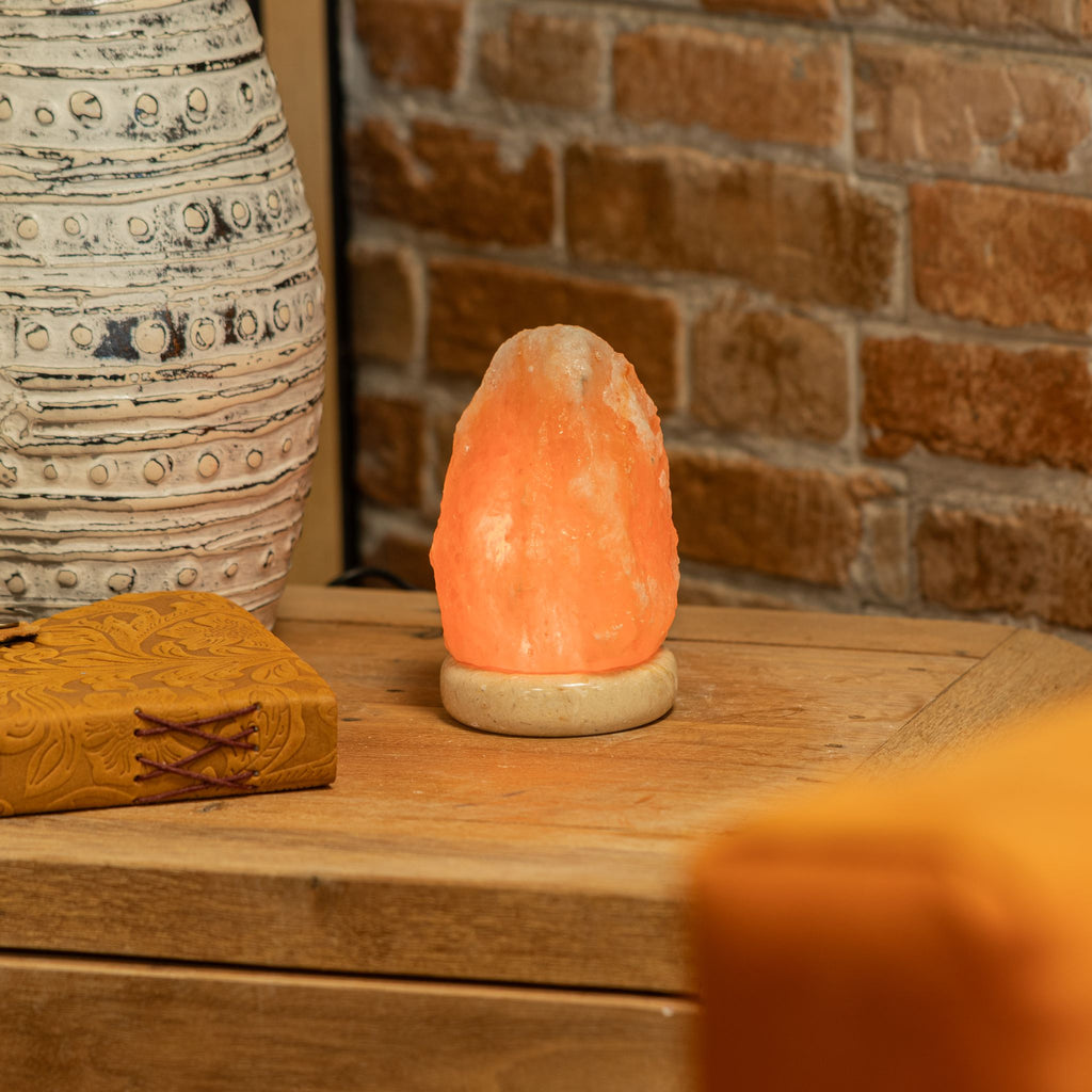 Lampada di sale dell'Himalaya USB – 11,5 cm, luce multicolore