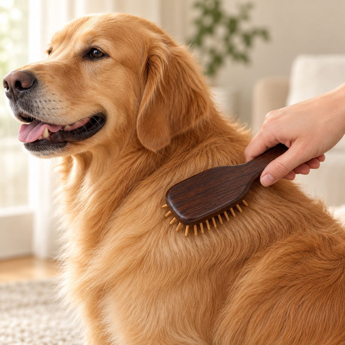 Mini spazzola massaggiante con dentini in bambù