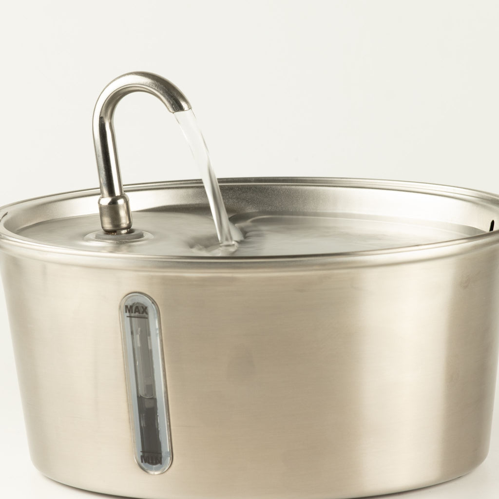 Fontanella elettrica per animali in acciaio inox – 2,5 litri, USB