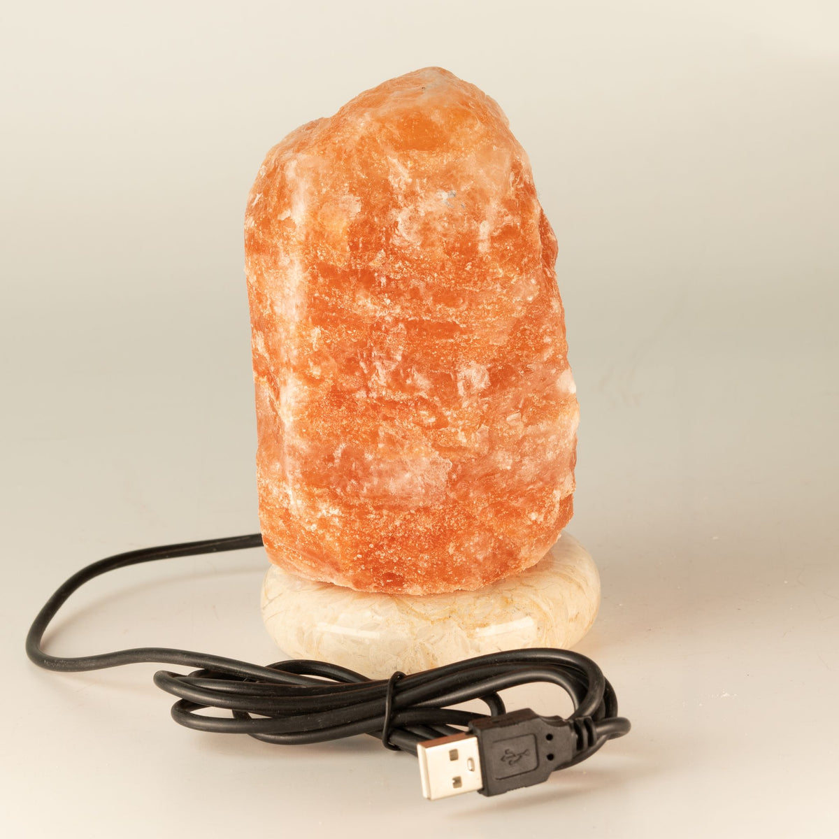 Lampada di sale dell'Himalaya USB – 11,5 cm, luce bianca