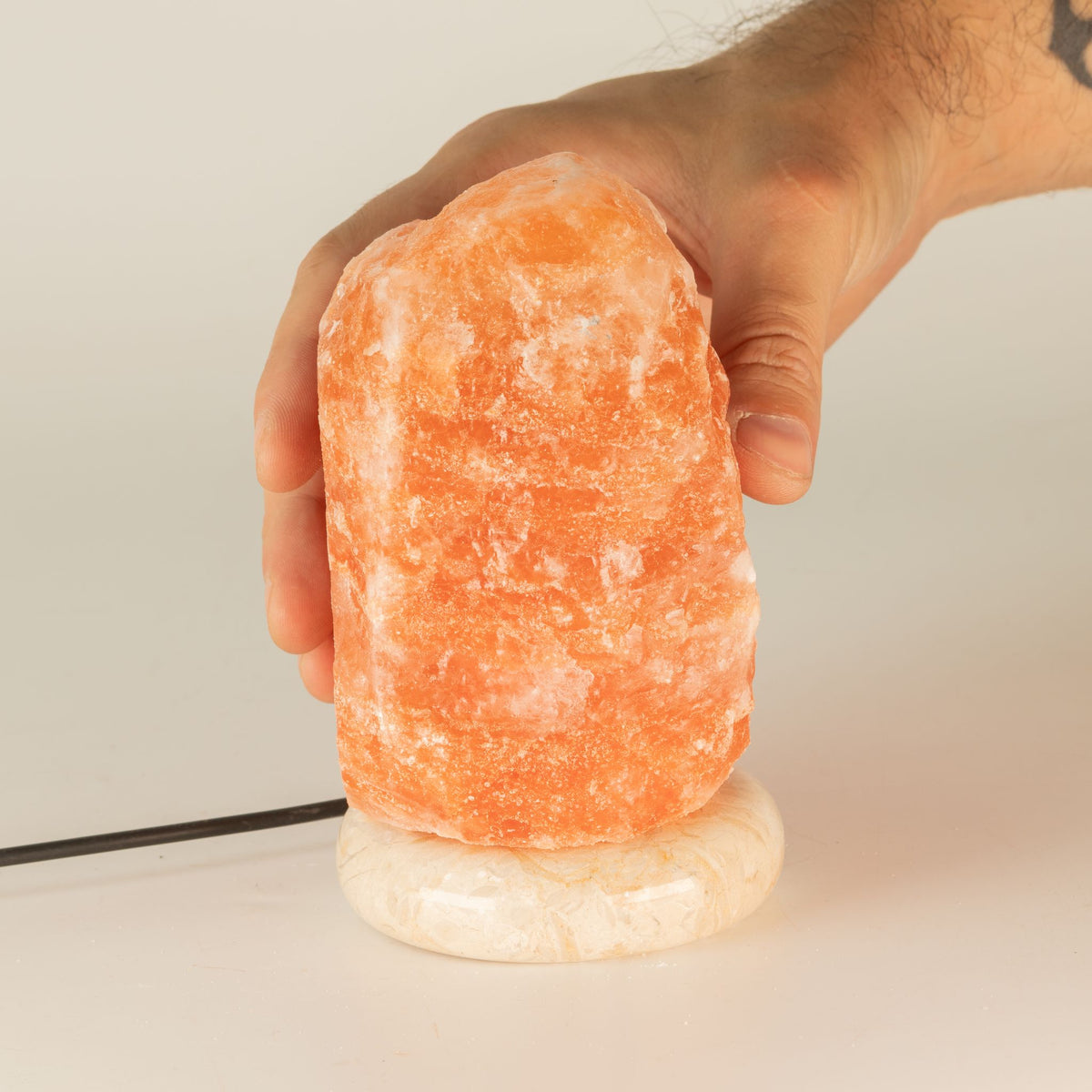 Lampada di sale dell'Himalaya USB – 11,5 cm, luce bianca