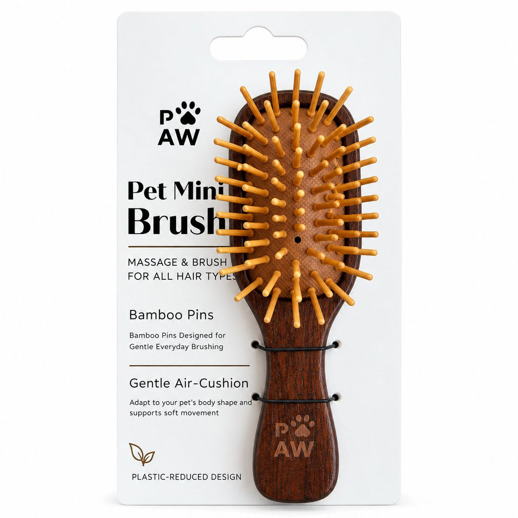 Mini spazzola massaggiante con dentini in bambù