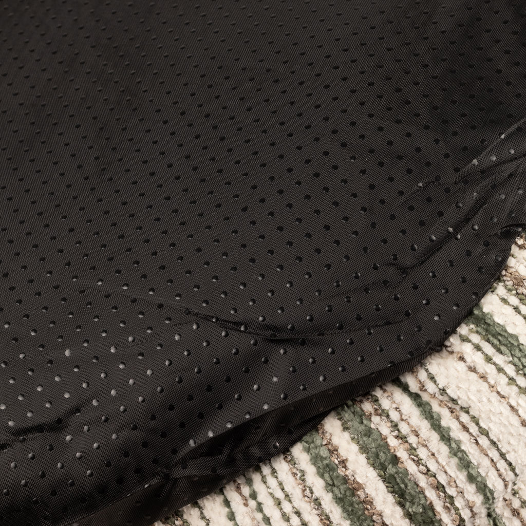 Cuccia a divanetto a righe marroni – piccola, 50 × 50 × 26 cm