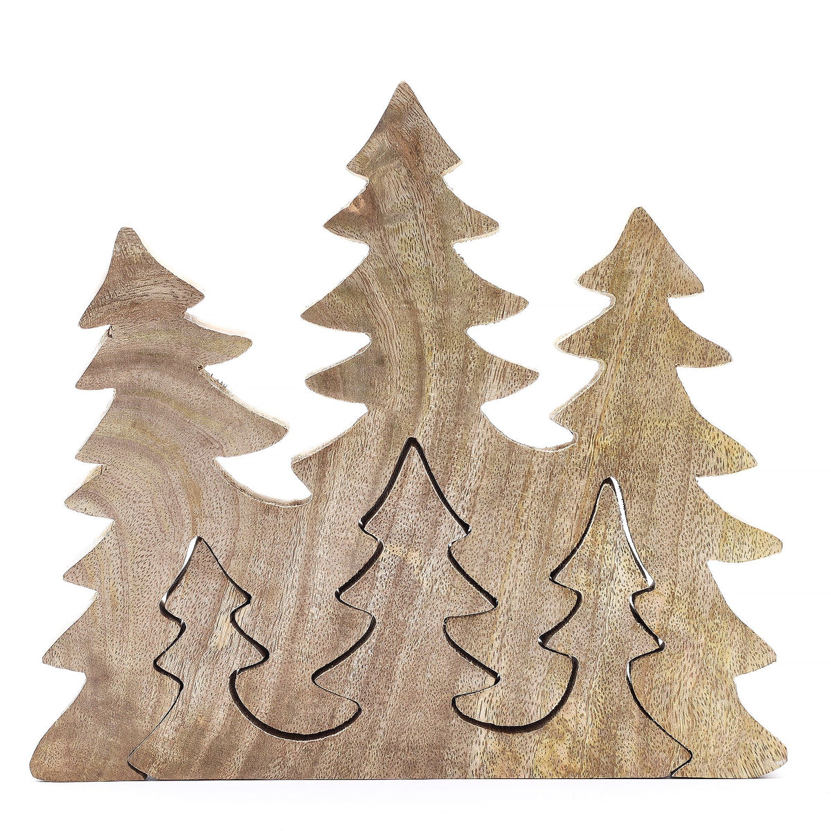 Decorazione 3D in legno "Tre alberi" – 20 x 23 cm