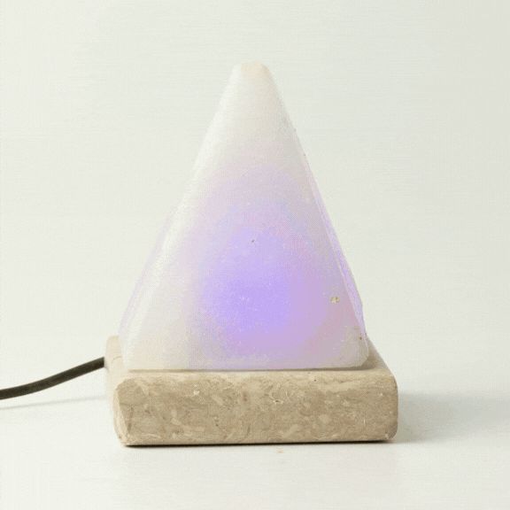 Lampada piramide in sale bianco USB – 9 cm, luce multicolore
