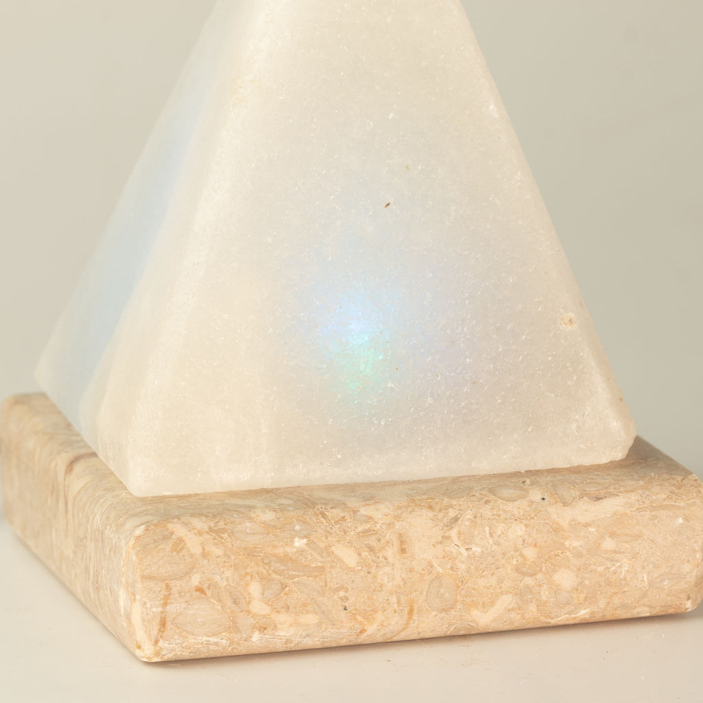Lampada piramide in sale bianco USB – 9 cm, luce multicolore