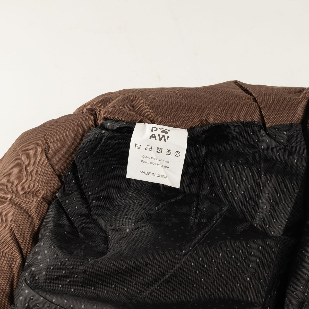 Cuccia in peluche Teddy marrone – media, 70 × 55 × 18 cm