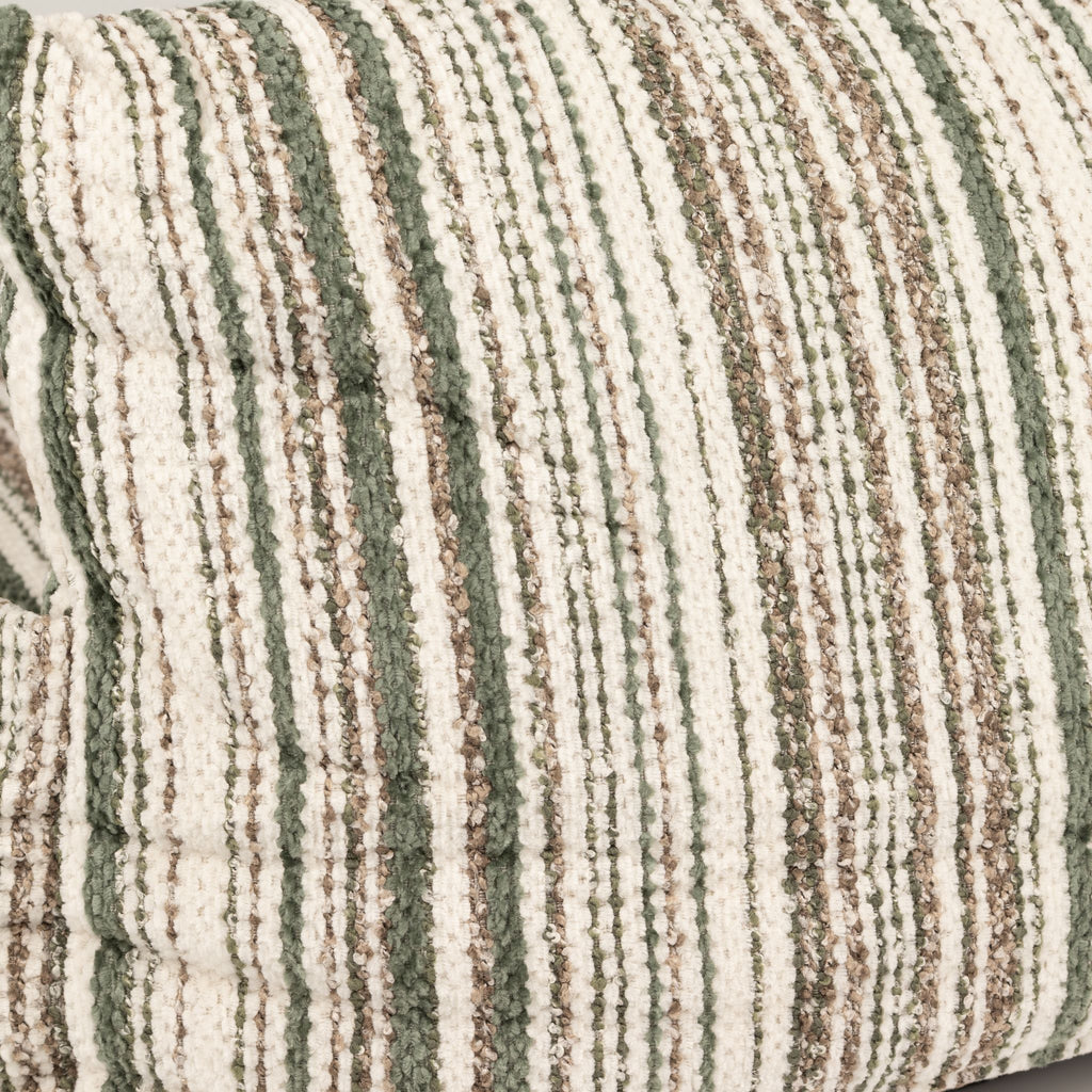 Cuccia a divanetto a righe marroni – media, 60 × 60 × 28 cm